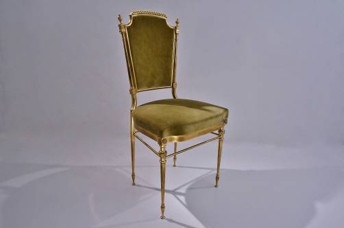 Neoclassical brass chair, 1950`s ca, French